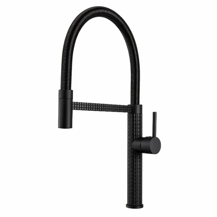 VAS1 with Flexible Black Spout & Support Bracket Black Matt
