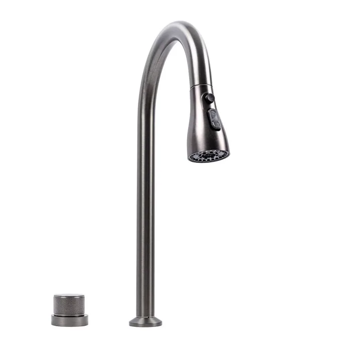 Single-lever kitchen mixer PVD Black