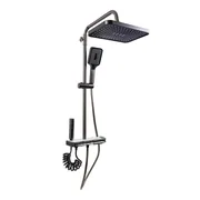 NSK078 Στήλη Ντους PVD Black με Ένδειξη Θερμοκρασίας — 1