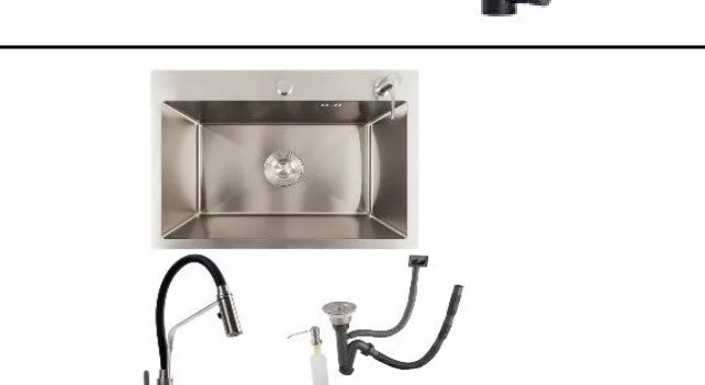 Kitchen Sink Set Zelto 5843 Inox 3.00mm/0.8mm & kitchen faucet KN36