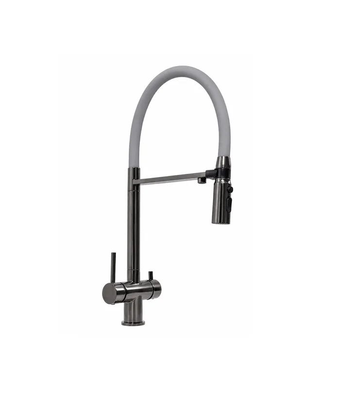NES-TN67 with Flexible Gray Spout & Filter Outlet PVD Black