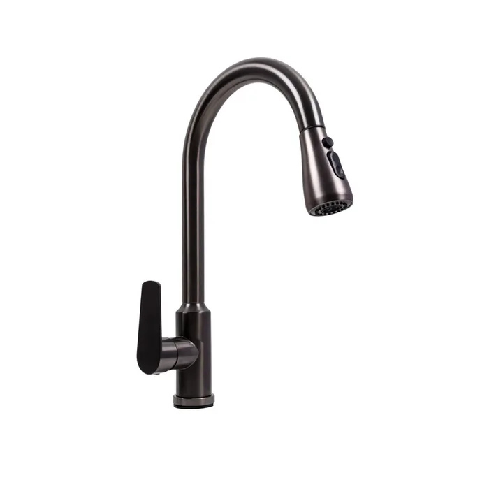 TH38 with Pull-Out Spout PVD Black